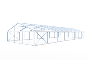 Párty stan Eschenbach 15x40 m - 4 m transparent